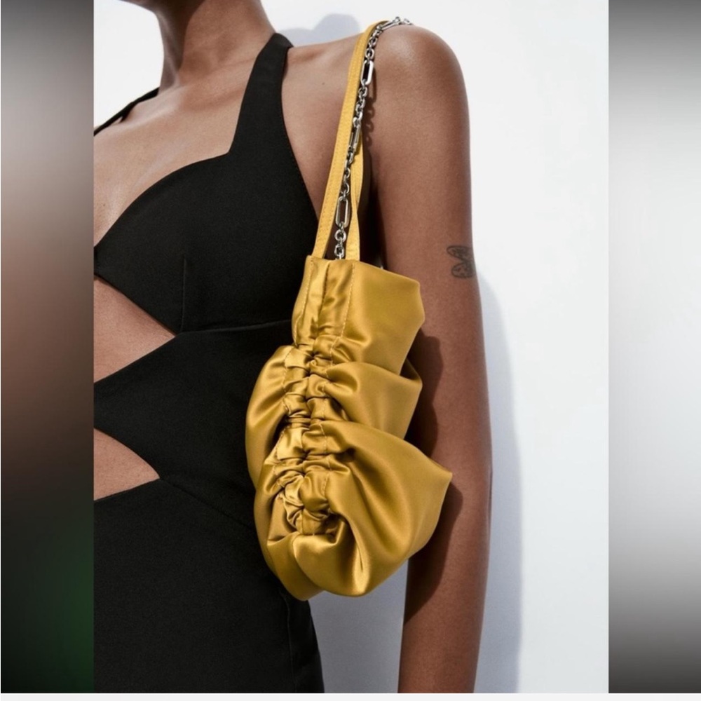 Zara satin shoulder bag